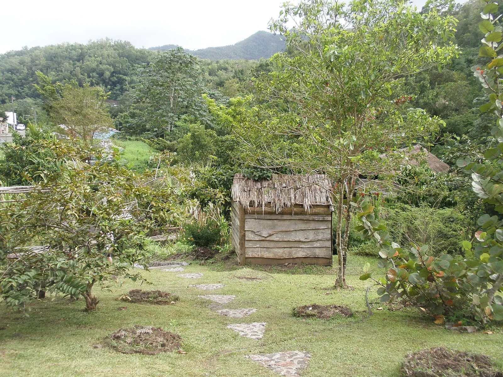 Case traditionnelle et jardin créole de la Savane des Esclaves, Les Trois-Îlets, Martinique